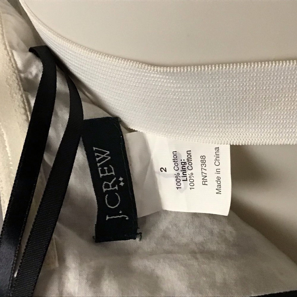 J.Crew strapless mini. Dark navy w/ white. Size 2 - Picture 5 of 6
